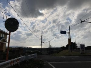 地球の丸く見える丘展望館への道中