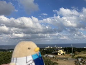 犬吠埼灯台とクリスちゅん