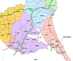 茨城県の鉄道路線図