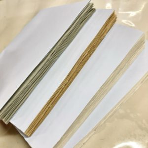 緩衝材（3種）で作ったパスポートサイズリフィル