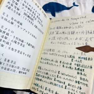 ポケットアンソロジーの東京都内の取扱店一覧を貼り付けたものや、気になる本を書きだしたもの