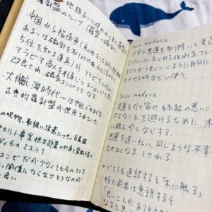 羅針盤の歴史を簡素にメモしてあったり、スペイン語の慣用句とその意味などがメモしてある