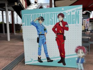 握野くんと鋭心のパネルとのすたるぽっぷ鋭心のアクスタ。