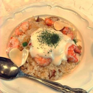 クリスと百々人のオーシャンバターピラフ。