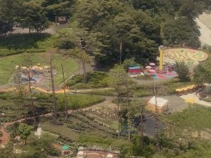 展望塔から撮った写真。右手側にジャングル！ドライブ、スプリング・ライド・タワーが見える。