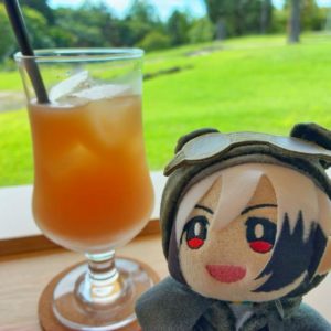 桃ジュースとぱぺちゃ想楽くん。